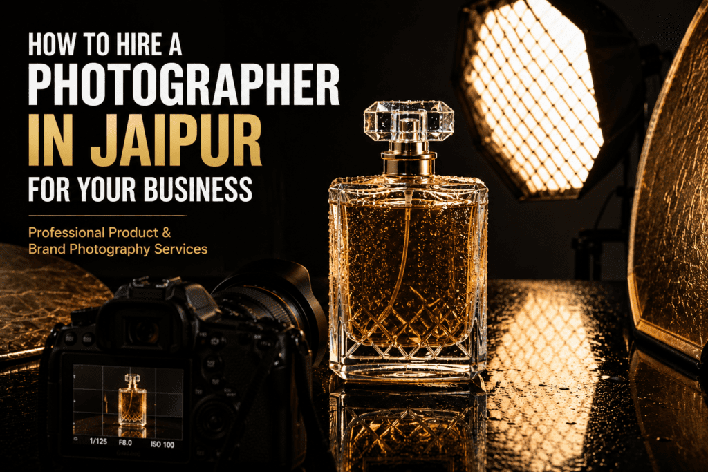 Professional photographer in Jaipur capturing product images for business